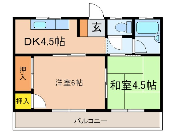 ゴールドシティハイツ２の物件間取画像